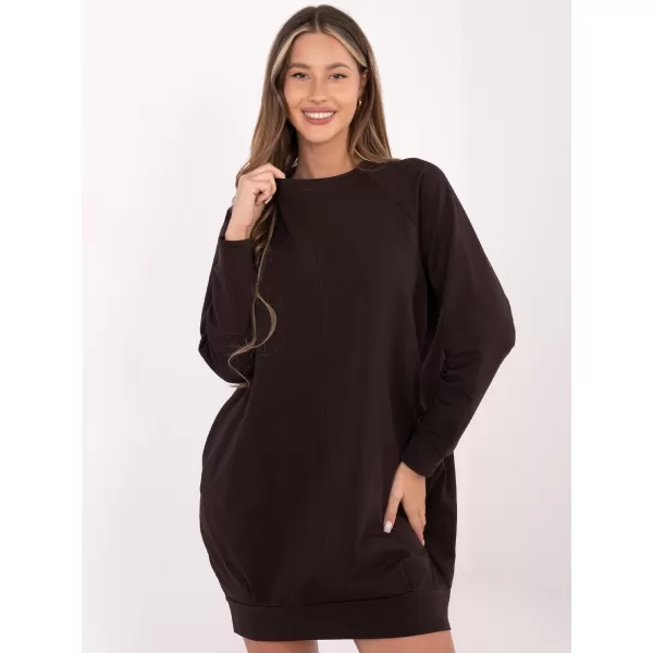  Рокля BASIC FEEL GOOD RV-TU-5184.93P ТЪМНО КАФЯВО 