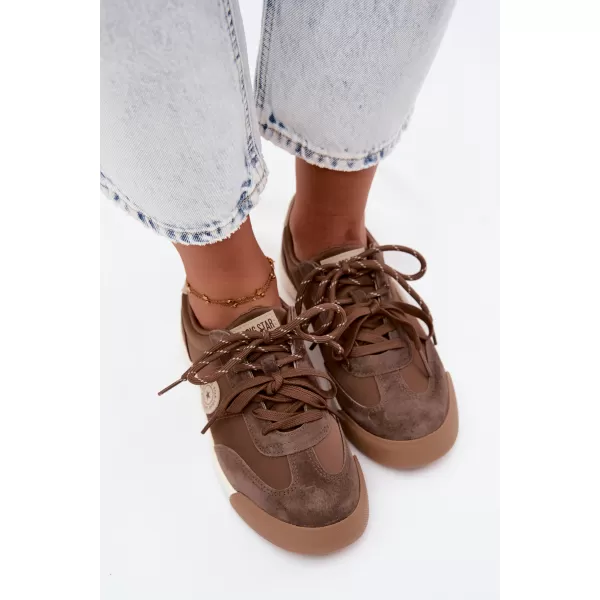  Дамски кецове BIG STAR SHOES UU274002 КАФЯВО/БЕЖОВО 