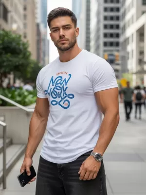 Мъжка тениска DSTREET RX5369 БЯЛО