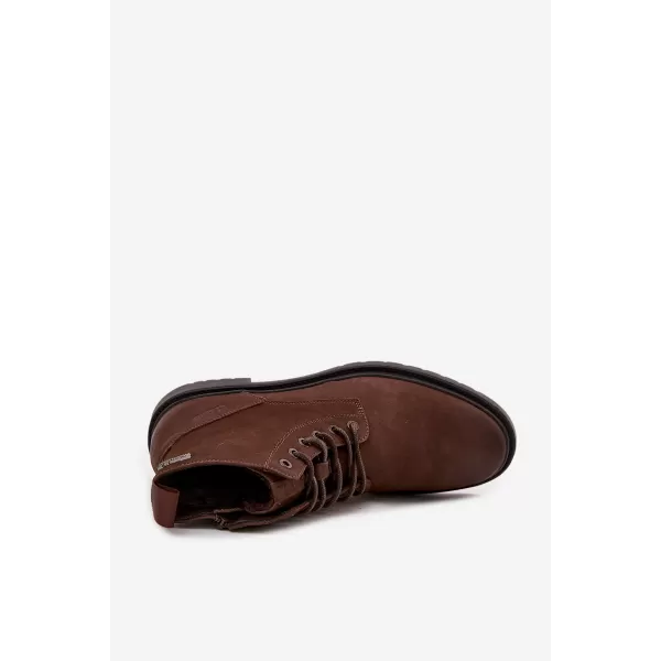  Мъжки боти до глезена BIG STAR SHOES OO174149 КАФЯВО/БЕЖОВО 