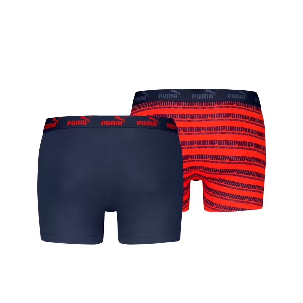  Мъжки боксерки PUMA ELEMENTS MEN STRIPED BOXERS 2P 93884205 ЧЕРВЕНО/МОРСКО СИНЬО 