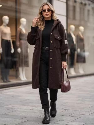 Дамско палто DSTREET NY0797 КАФЯВО