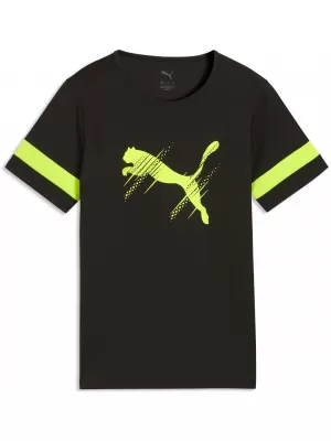 Детска тениска PUMA ATTACANTO LOGO JERSEY JR 66104603 PUMA BLACK/LIME SQUEEZE