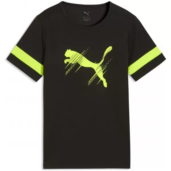  Детска тениска PUMA ATTACANTO LOGO JERSEY JR 66104603 PUMA BLACK/LIME SQUEEZE 
