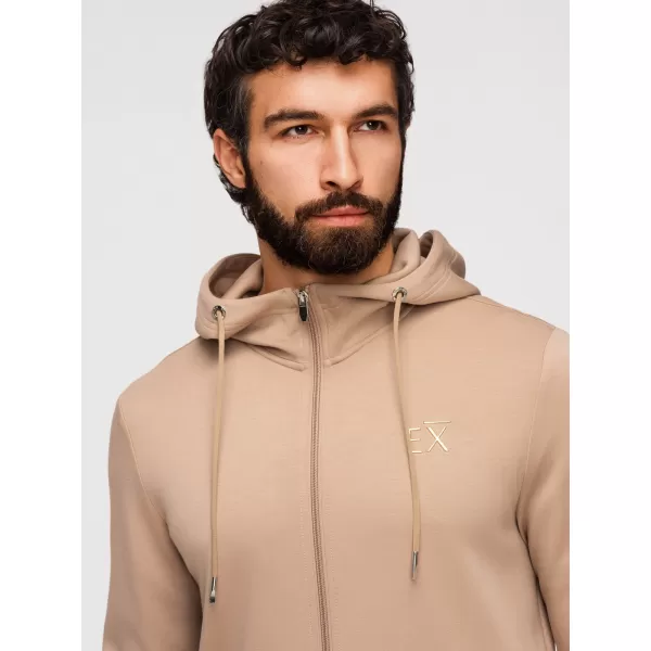  Мъжки суичър OMBRE OM-SZBC-0196 БЕЖОВО 