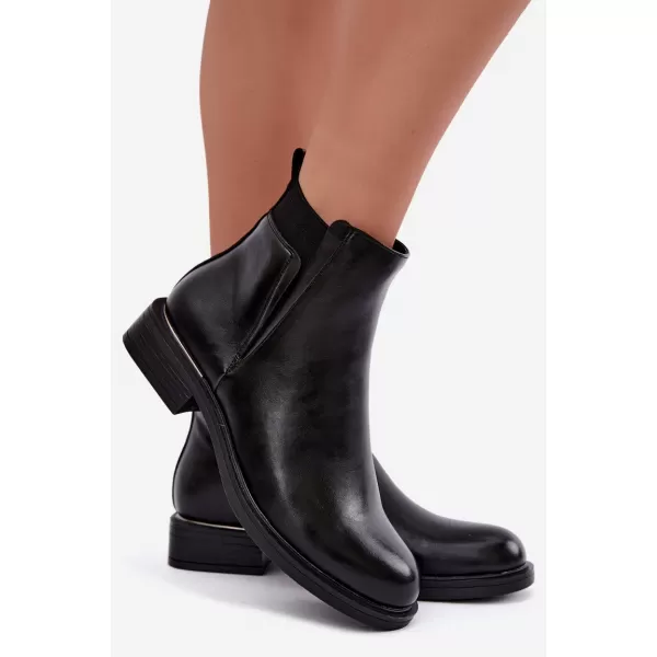  Дамски боти до глезена VINCEZA 58690 ЧЕРЕН 
