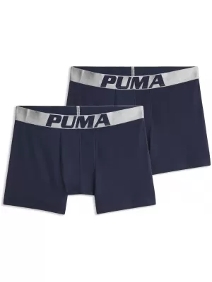 Мъжки боксерки PUMA MEN SHINE ELASTIC BOXERS 2P 94780601 СИНЬО/СРЕБРИСТО