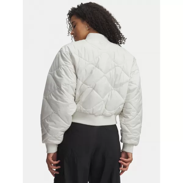 Дамско бомбър яке UNDER ARMOUR HERITAGE BOMBER 6000638-110 БЯЛО 