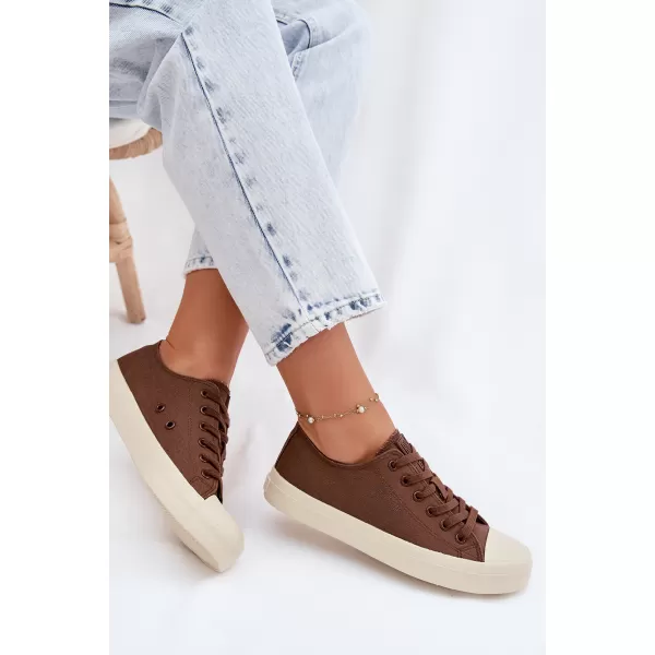  Дамски кецове BIG STAR SHOES TT274123 КАФЯВО/БЕЖОВО 