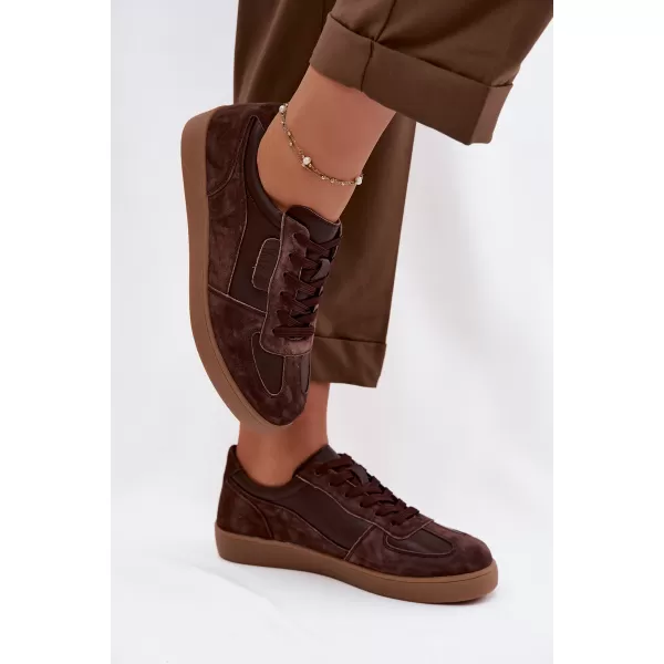  Дамски кецове VINCEZA 7933 ШОКОЛАД 
