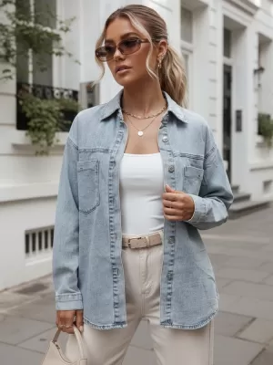 Мъжка риза DSTREET DY0492 СИНЬО