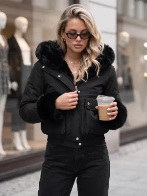 Дамско яке DSTREET TY5996 ЧЕРЕН