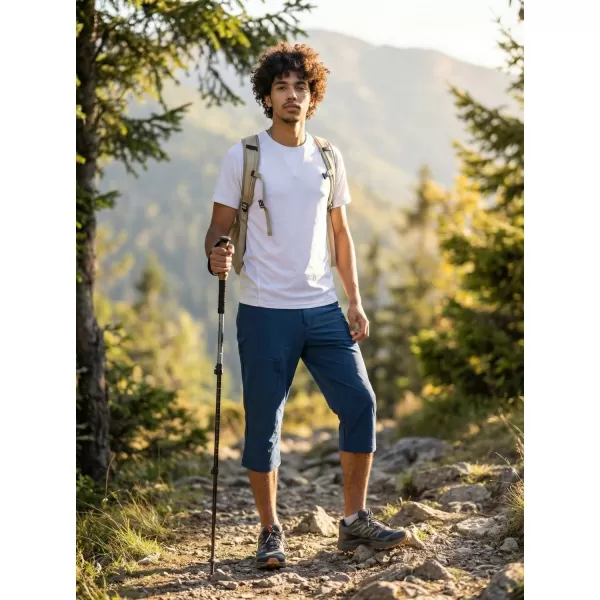  Мъжки капри панталон ALPINE PRO WEDER 2 СИНЬО КРИЛО 