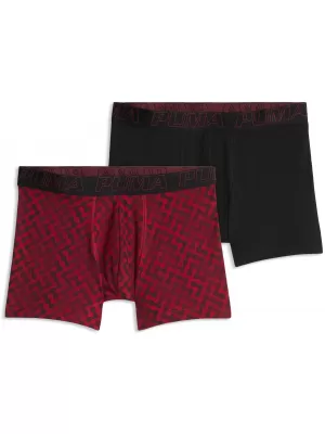 Мъжки боксерки PUMA MEN GRAPHICAL PRINT BOXERS 2P 94780402 ЧЕРВЕНА КОМБИНАЦИЯ