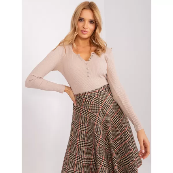  Дамска блуза BASIC FEEL GOOD RV-BZ-9209.36P БЕЖОВО 