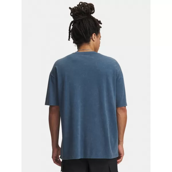  Мъжка тениска UNDER ARMOUR UA M HW OS LOGO WASH SS 1389147-498 СИНЬО 