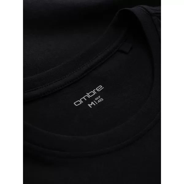  Мъжка тениска OMBRE OM-TSPT-0269 ЧЕРЕН 
