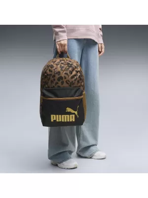 Раница PUMA PHASE AOP BACKPACK 09116916 PUMA BLACK/KONA BROWN/LEOPARD AOP
