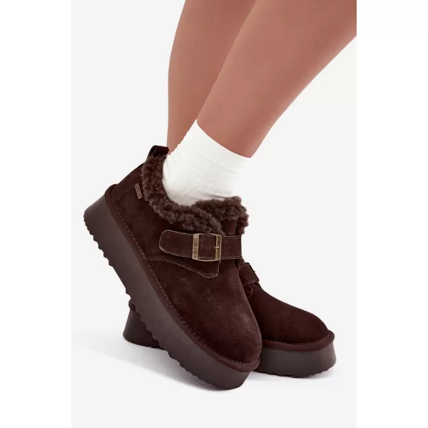  Дамски снежни човеци BIG STAR SHOES UU274319 КАФЯВО/БЕЖОВО 