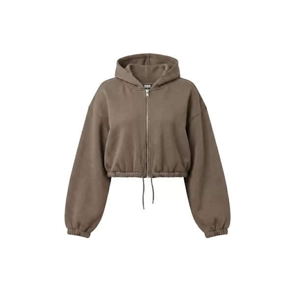  Дамски суичър URBAN CLASSICS TB8635-23646 ДЪЛБОКО КАФЯВО 