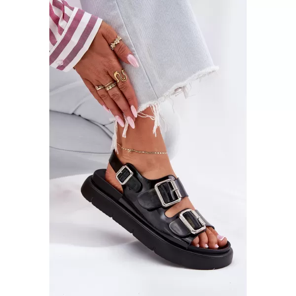  Дамски сандали BIG STAR SHOES RR274662 ЧЕРЕН 