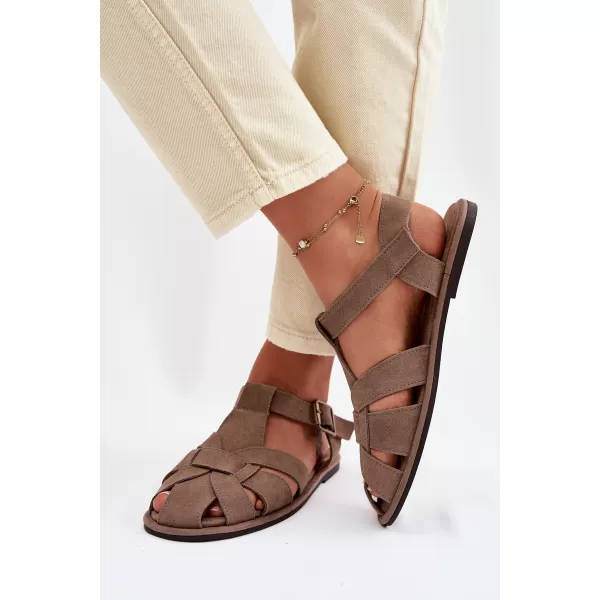  Дамски сандали BIG STAR SHOES TT274250 БЕЖОВО 