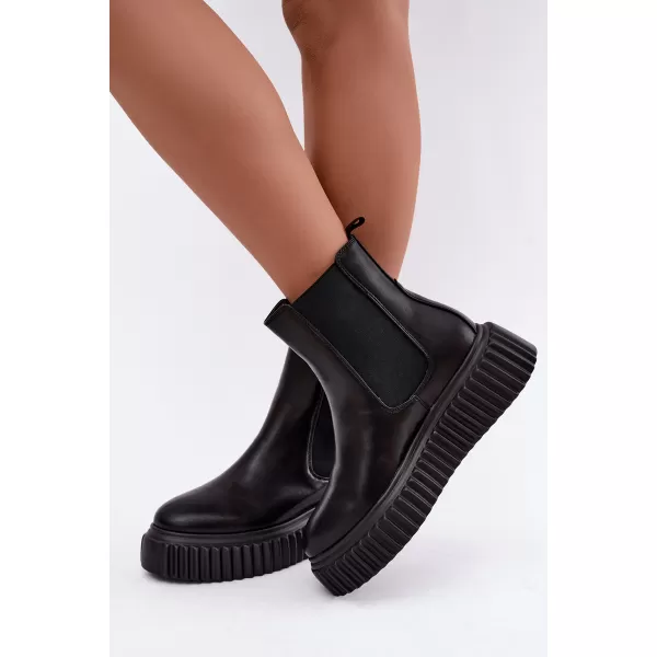  Дамски боти до глезена BIG STAR SHOES UU274334 ЧЕРЕН 