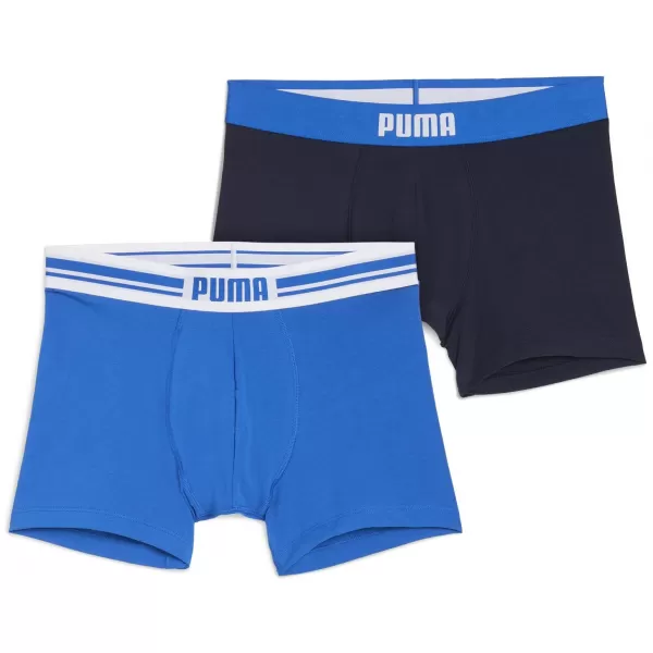  Мъжки боксерки PUMA MEN EVERYDAY PLACED LOGO BOXER 2P 93847603 СИНЬО КОМБО 