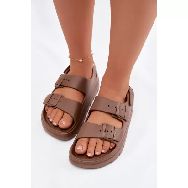  Дамски сандали BIG STAR SHOES TT274A035 КАФЯВО/БЕЖОВО 