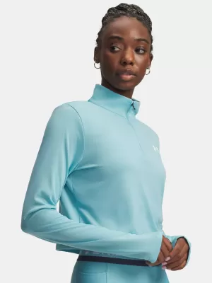 Дамска тениска UNDER ARMOUR TECH BRANDED 1/2 ZIP 6009988-425 СИНЬО