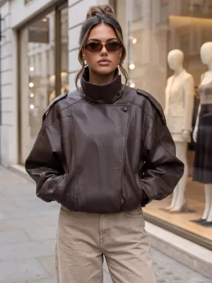 Дамско яке DSTREET TY5961 КАФЯВО