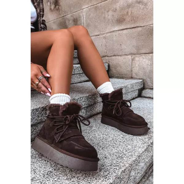  Дамски снежни човеци BIG STAR SHOES UU274316 КАФЯВИ/БЕЖОВИ СЕНКИ 