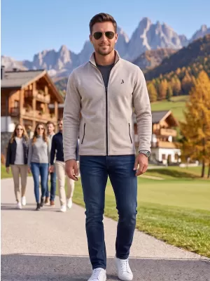 Мъжки поларен суичър ALTISPORT ALM002852 СРЕБЪРНИ ОТБЛЯСЪЦИ