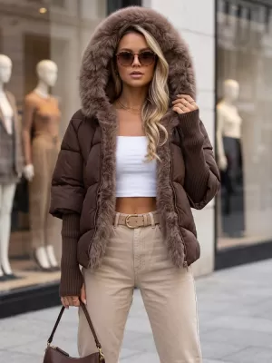 Дамско яке DSTREET TY5989 КАФЯВО