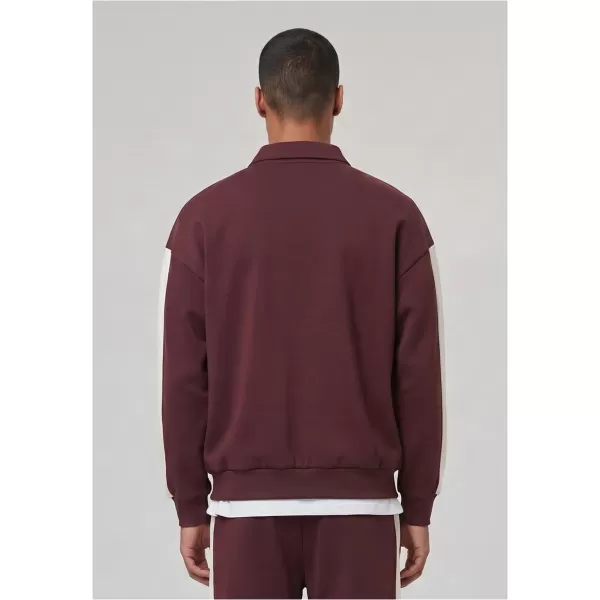  Мъжка тениска с яка URBAN CLASSICS TB8595-01151 ЧЕРЕША 