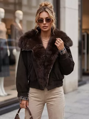 Дамско яке DSTREET TY5843 КАФЯВО