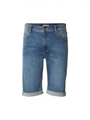 Мъжки шорти URBAN CLASSICS TB8457 СРЕДНО ТЪМНО СИНЬО ИЗМИТО