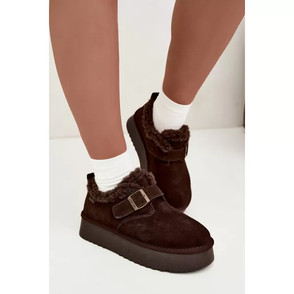  Дамски снежни човеци BIG STAR SHOES UU274319 КАФЯВО/БЕЖОВО 