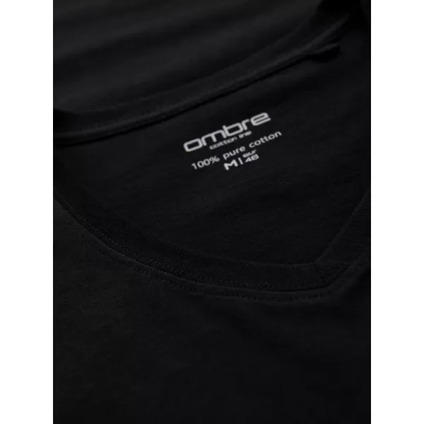  Мъжка тениска OMBRE OM-TSBS-0281 ЧЕРЕН 