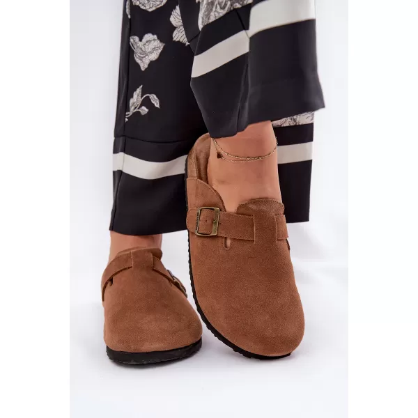  Дамски чехли BIG STAR SHOES RR274A387 КАФЯВО/БЕЖОВО 