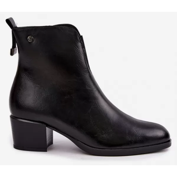  Дамски боти до глезена VINCEZA 58654 ЧЕРЕН 