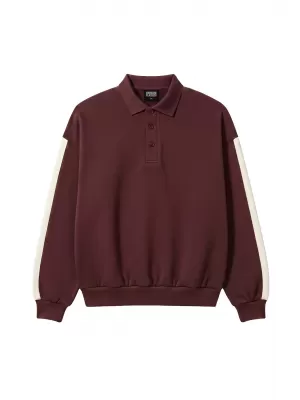 Мъжка тениска с яка URBAN CLASSICS TB8595-01151 ЧЕРЕША