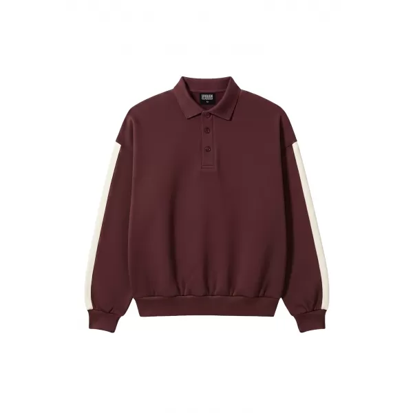  Мъжка тениска с яка URBAN CLASSICS TB8595-01151 ЧЕРЕША 