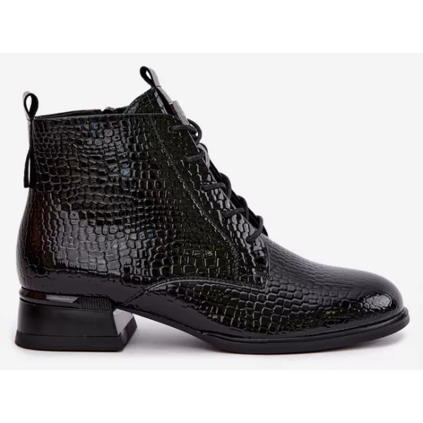  Дамски боти до глезена VINCEZA 58659 ЧЕРЕН 