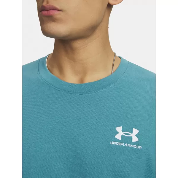  Мъжка тениска UNDER ARMOUR M LOGO EMB HEAVYWEIGHT SS 1373997-466 СИНЬО 