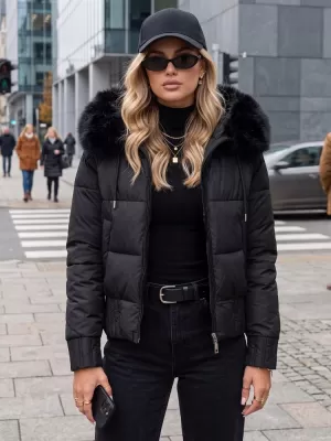 Дамско яке DSTREET TY5828 ЧЕРЕН