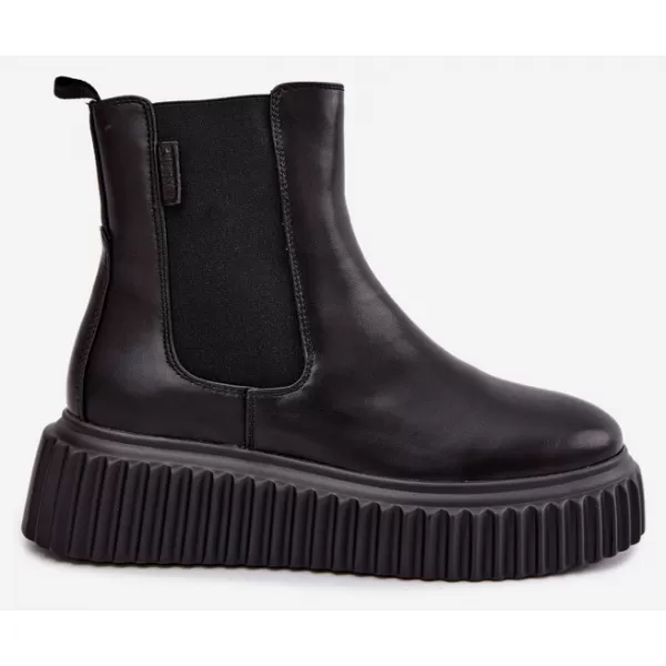  Дамски боти до глезена BIG STAR SHOES UU274334 ЧЕРЕН 