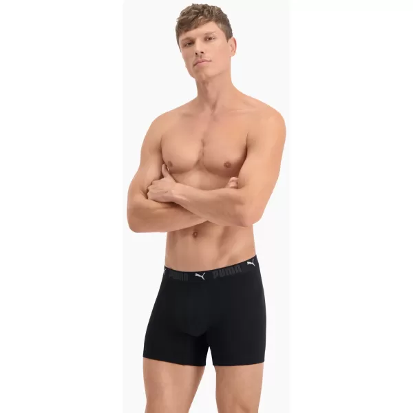  Мъжки боксерки PUMA SPORT COTTON BOXER 2P 93552101 ЧЕРЕН 