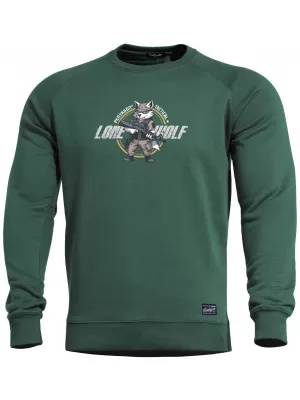 Мъжки суичър PENTAGON HAWK SWEATER LONE WOLF K09019-LO СПРИНГБОК ЗЕЛЕНО