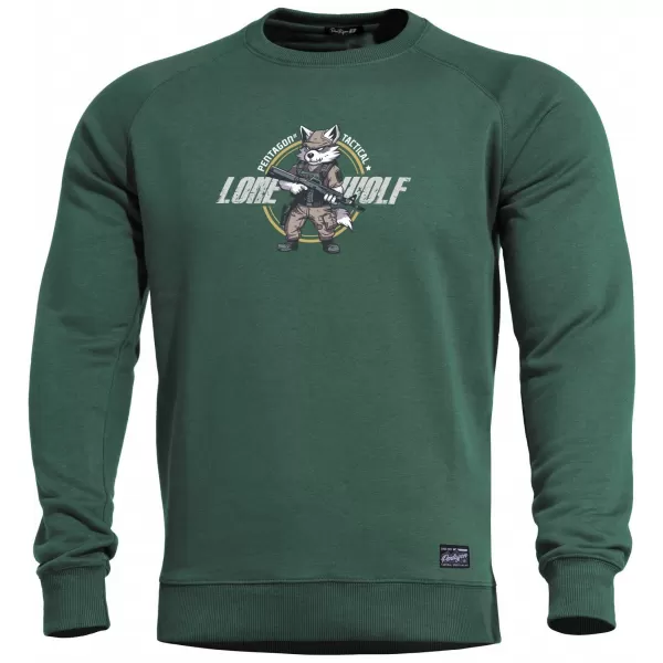  Мъжки суичър PENTAGON HAWK SWEATER LONE WOLF K09019-LO СПРИНГБОК ЗЕЛЕНО 